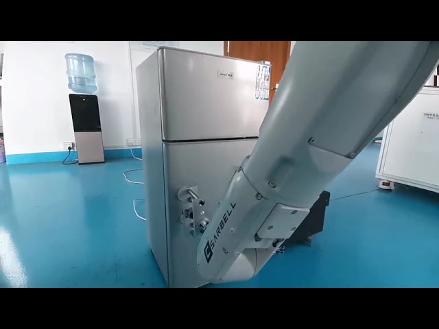 সংস্থা ভিডিও সম্বন্ধে Robotic arm for refrigerator door durability test - continuously open and close